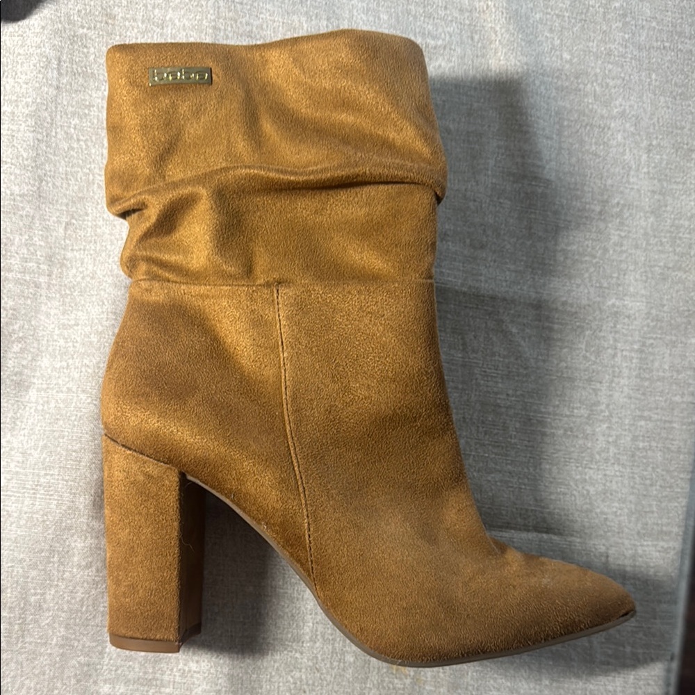 Bebe Tan Suede Women's Boots